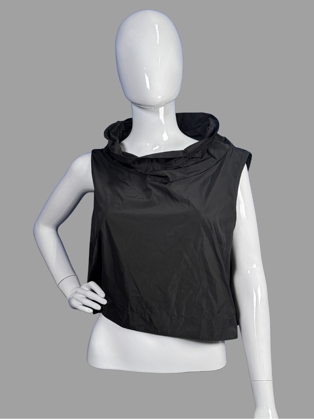 Sun Kim Sleeveless Black Cowl Neck Women's Top